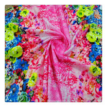 Tela de bordado de lujo de tela de encaje de tela de encaje de guipur